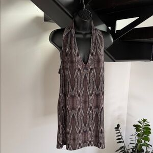 Stylish Snake Print Halter Tank Top